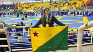 É de Cruzeiro do Sul. É do Acre. Maysa conquista ouro e dedica à sua família: “Foi essencial em tudo”. Foto: cedida